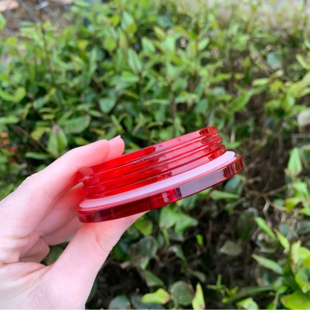 2021 Holiday Edition Metal Starbucks Cup Red/Pink Foliage Pine Cones NO STRAW
